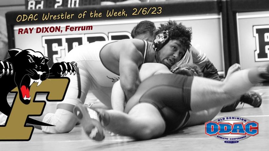 Rayshawn Dixon has been named ODAC wrestler of the week.