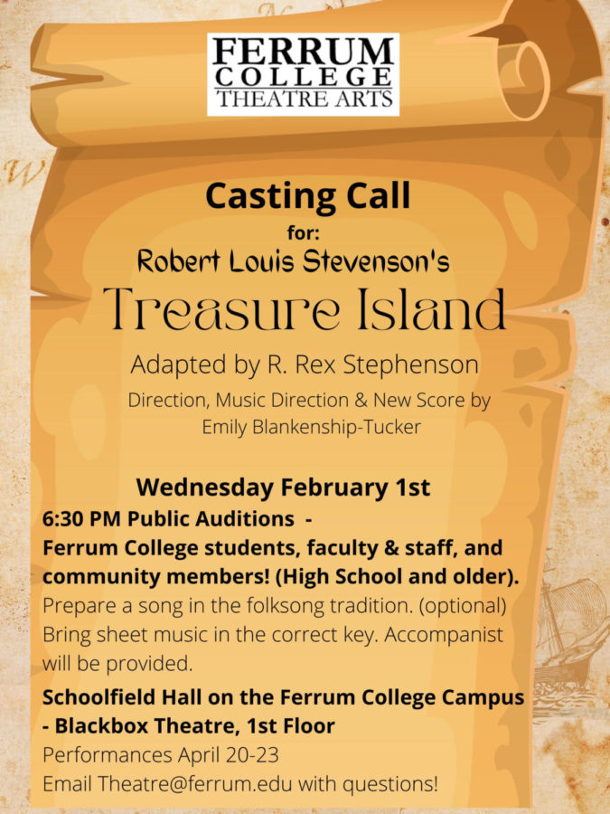 Auditions for Treasure Island are today.