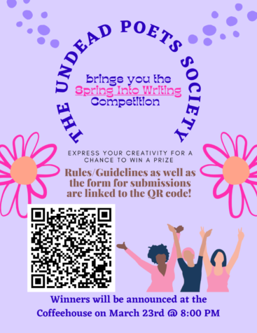 Use the QR code to submit writing for prizes.