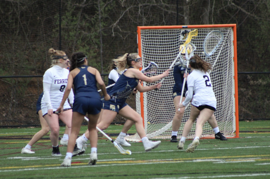 Erin Reynolds (2), senior, nets one of her 101 goals for the Panthers.