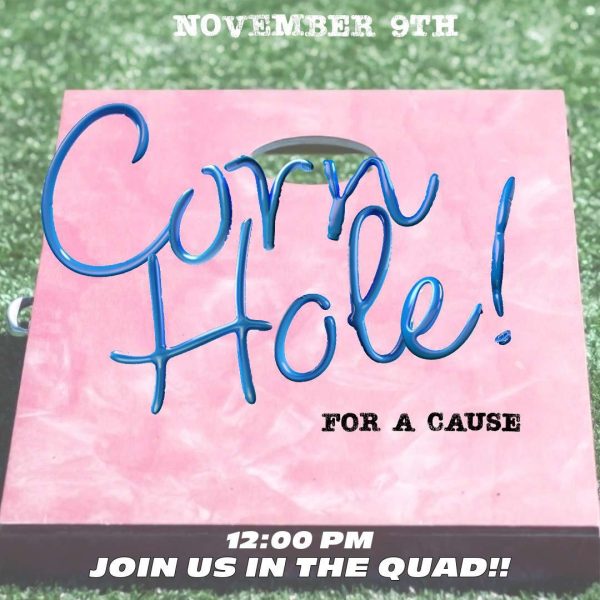 Communication Instructor Laura Kellys Strategies for PR and Media class designed the above flier for the cornhole event to raise ALS awareness.