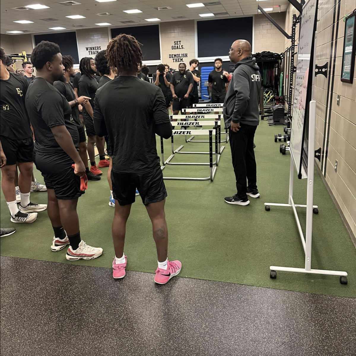 Head Football Coach Kevin Sherman, right, prepares to undertake his first season at Ferrum.