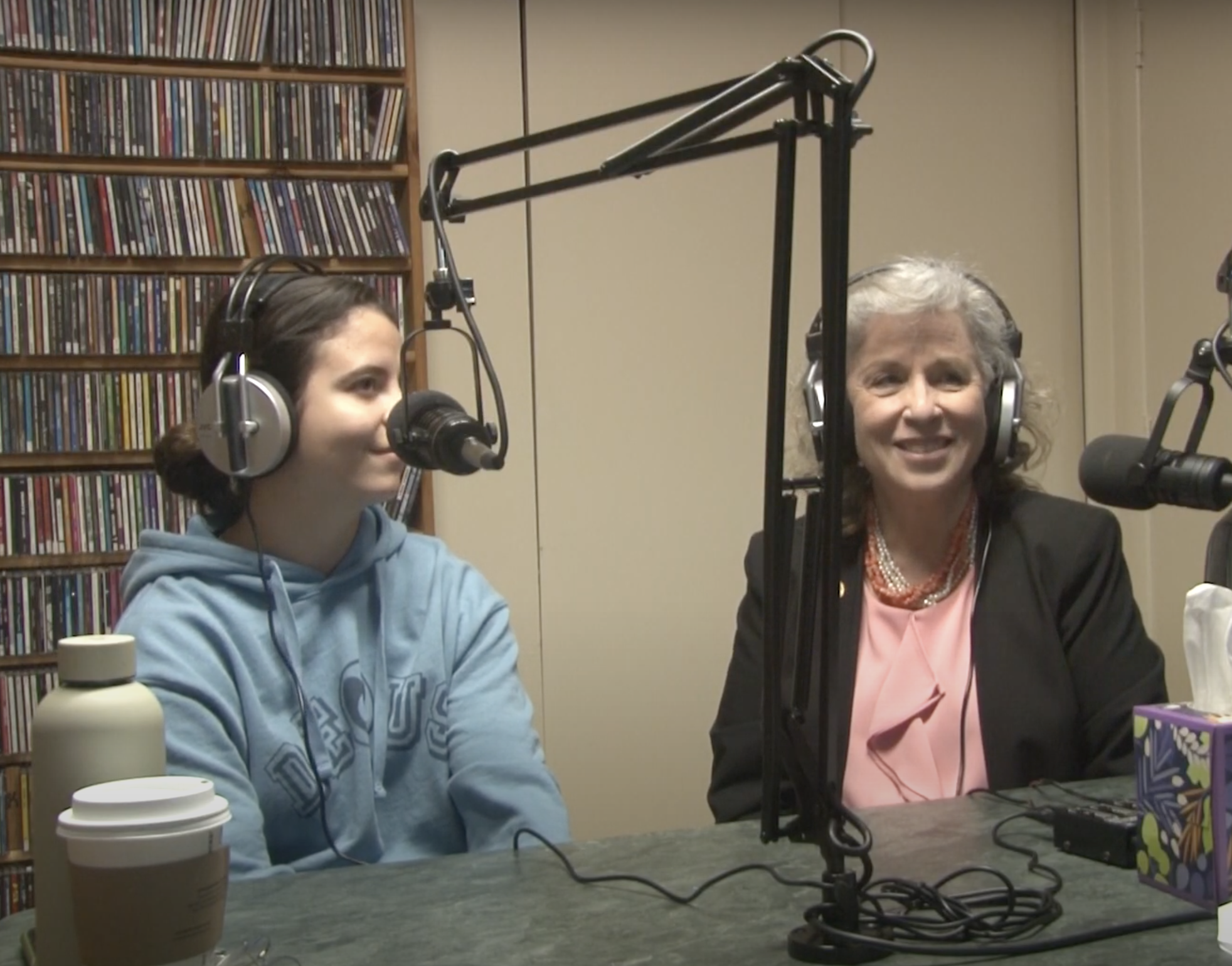 President Mirta Martin and Warren Wilson student Candela Perez-Castellanos speak about Hurricane Helene.