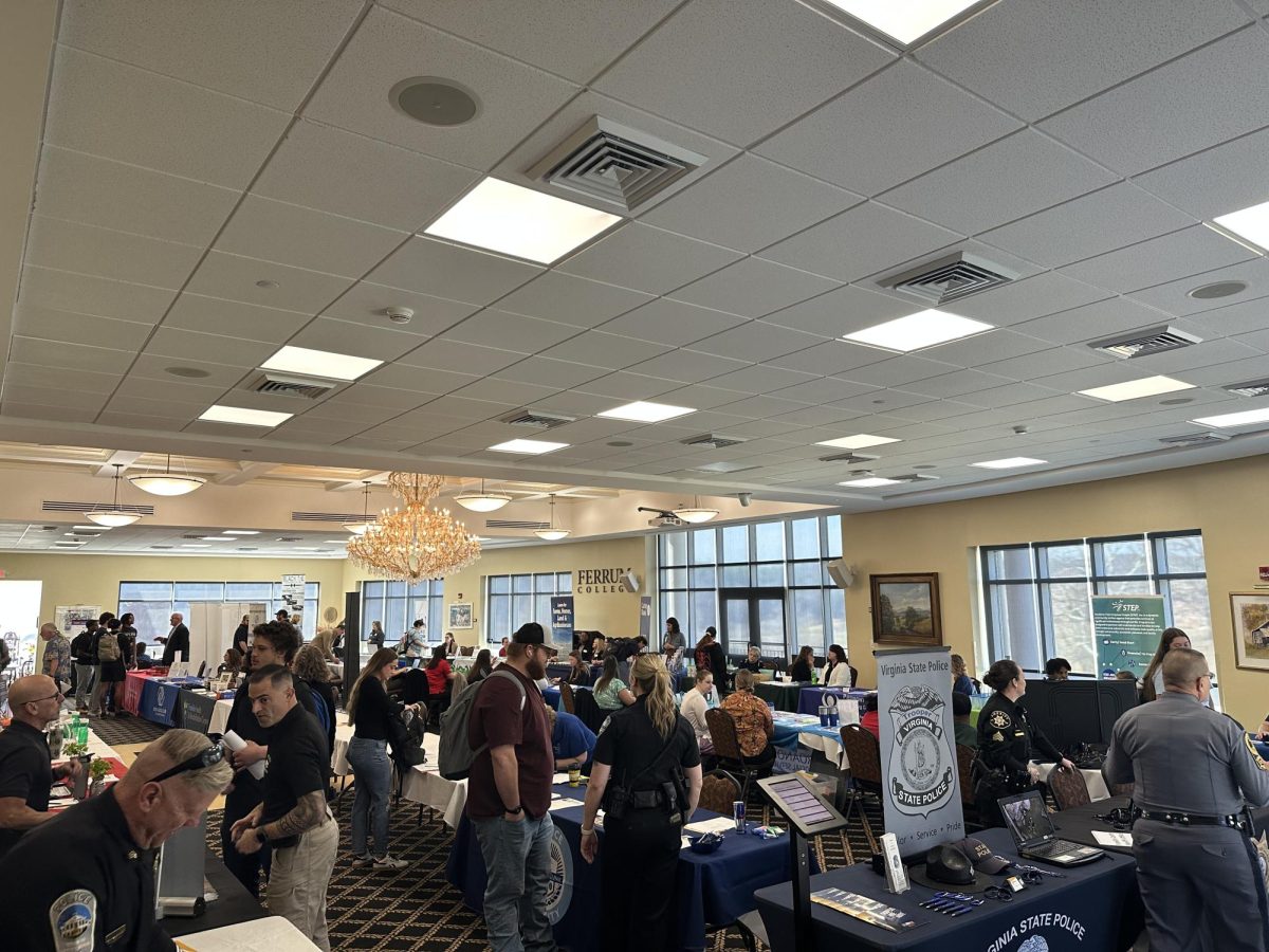 Hundreds of students gather at the Career and Internship Fair held in the Blue Ridge Mountain Room.