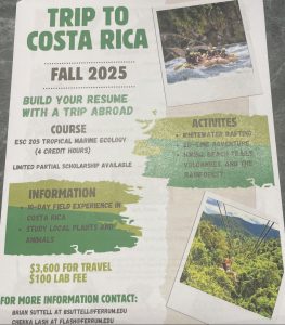 Following fall break next school year, ESC 205 students will be spending 10 days in Costa Rica.