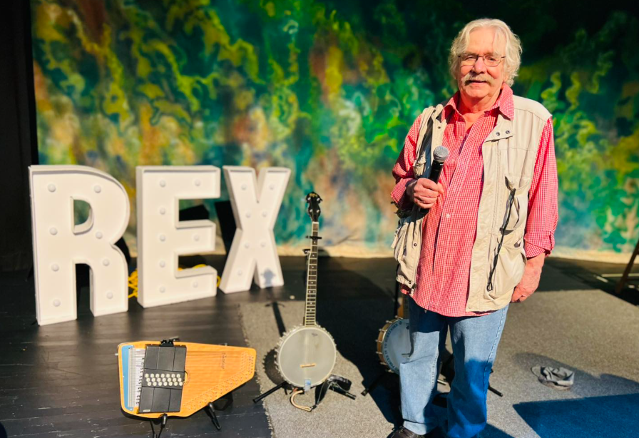Rex Stephenson poses for the camera at The Rex Theatre in Galax, Virginia.