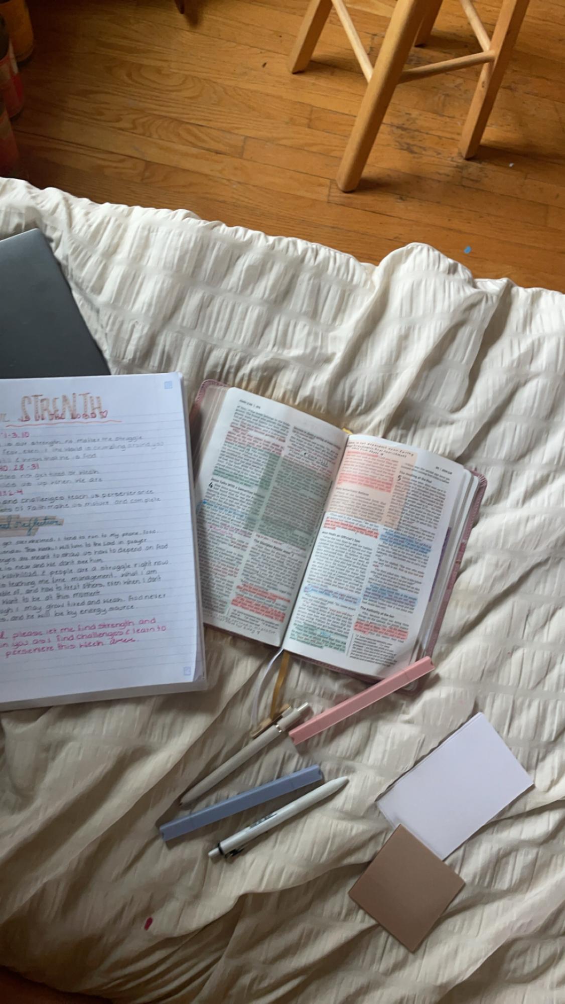 Reading, Bible studies, baking, arts, journals, video games, and more pop up on students' social media stories as they navigate life in the winter storm. 