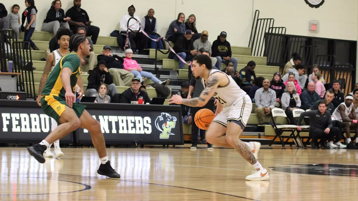 Gerren Jones, senior, prepares to take the ball to the hoop en route to his 33 points. 