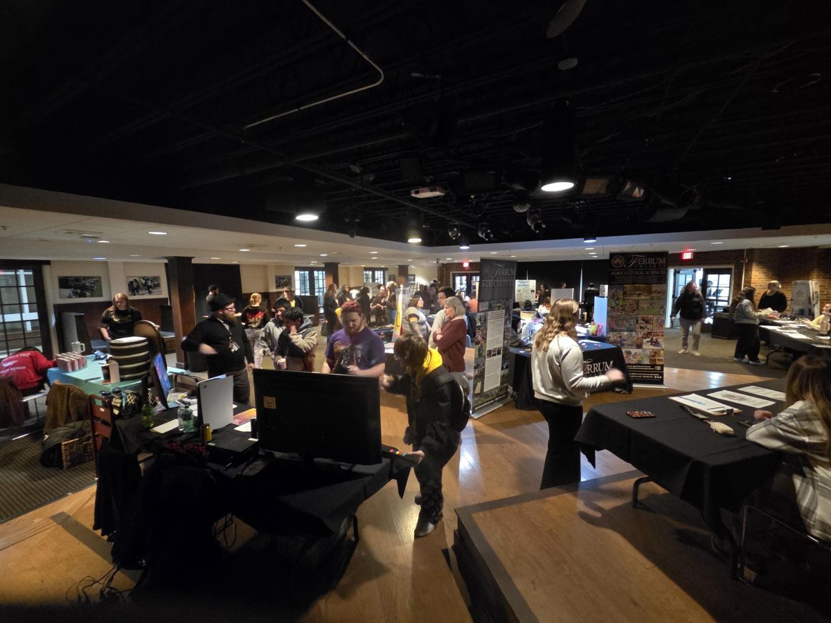 Students browse through the booths that showcase various clubs around campus.
