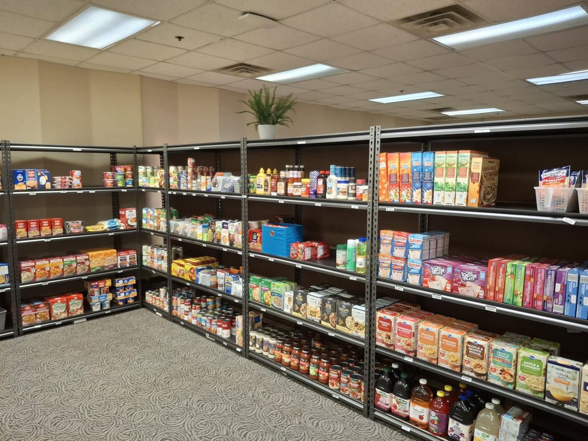 The Patriot Pantry at Patrick Henry Community College stocked with everything from food to shampoo and other basic necessities for students. 