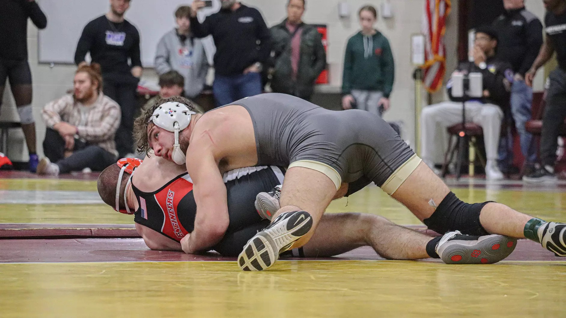 Junior Joseph Toner wins in overtime at 184lbs. 
