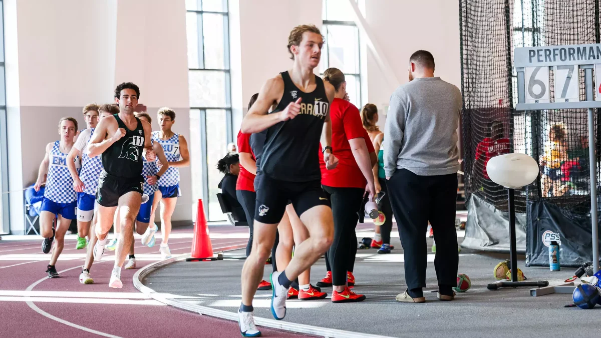 Senior Josh Mills hits his season best in the men's 800-meter race.