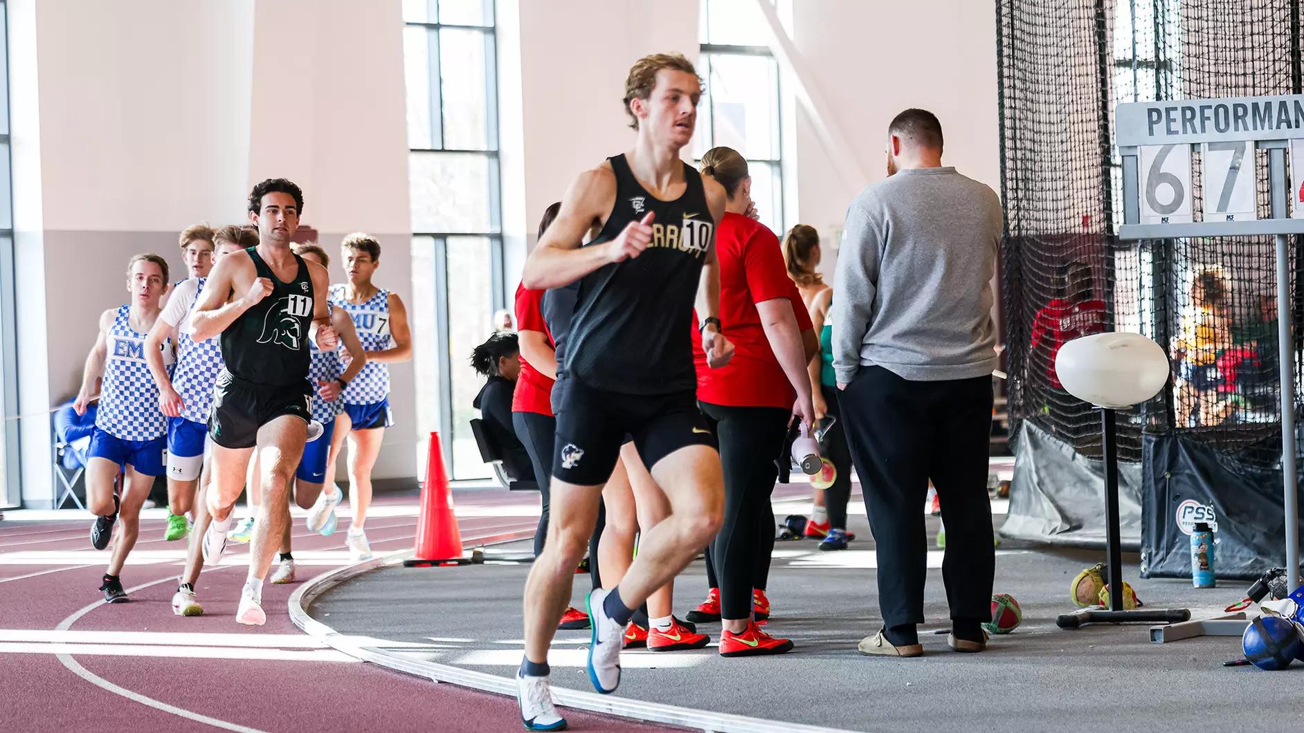 Senior Josh Mills hits his season best in the men's 800-meter race.